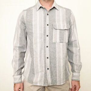 NEUW Denim Men’s Organic Cotton Stripe Flannel Button Down Shirt Size Small